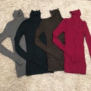Express ribbed turtleneck bundle